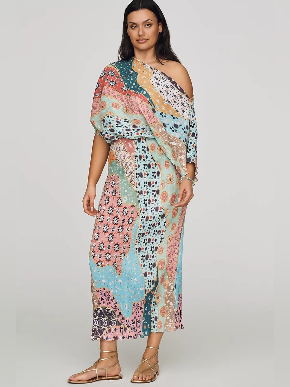 New Never Fully Dressed Sz XL Tilly Short-Sleeve Off-Shoulder Maxi Dress